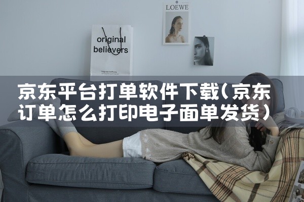 京东平台打单软件下载