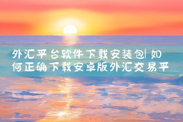 外汇平台软件下载安装包