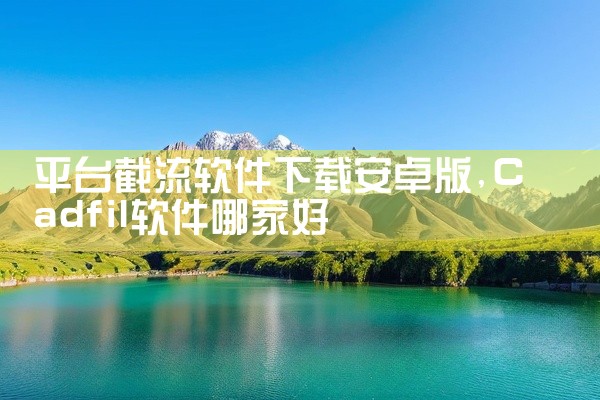 平台截流软件下载安卓版
