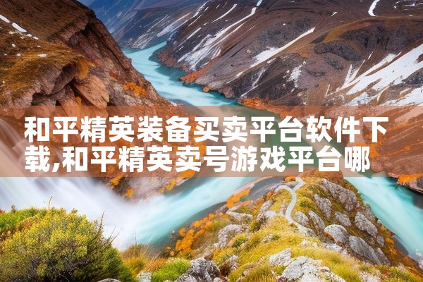 和平精英装备买卖平台软件下载