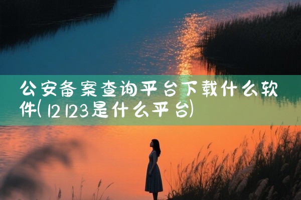 公安备案查询平台下载什么软件